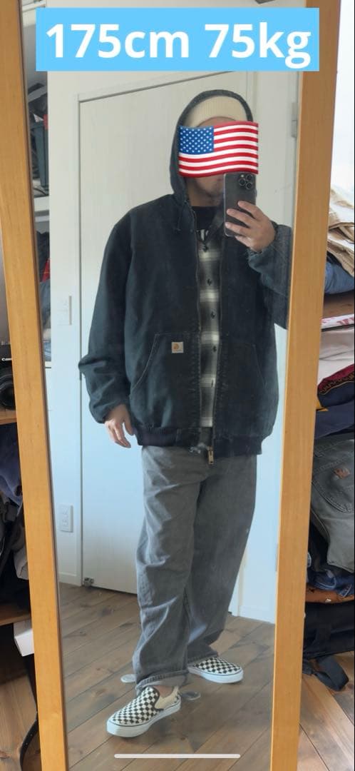 極上フェードTall Carhartt アクティブジャケットXL Tall 黒
