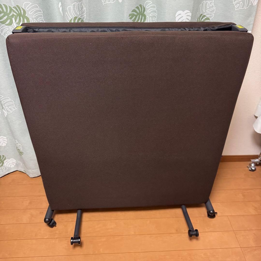 山善YAMAZEN／低反発折りたたみベッド ハイタイプHT-1S(DBR/BK)