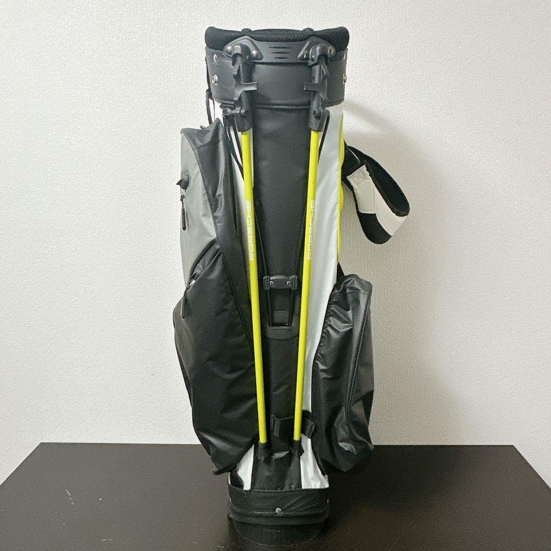 美品　PORSCHE ポルシェ ゴルフバッグ スタンド型 7分割 口径25cm