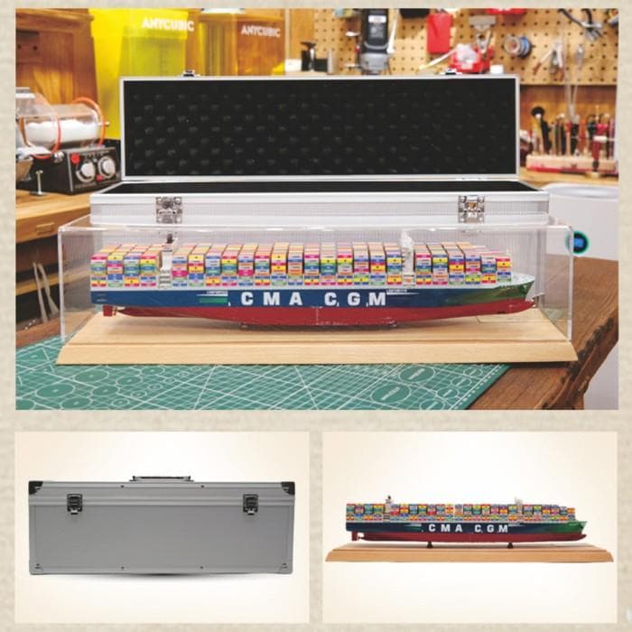 45cm 海上コンテナ船 CMA CGM 完成品 模型 船舶鑑賞用