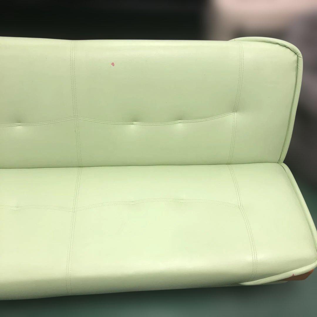 ライトグリーン 2人掛けソファ ソファベッド 家具 インテリア