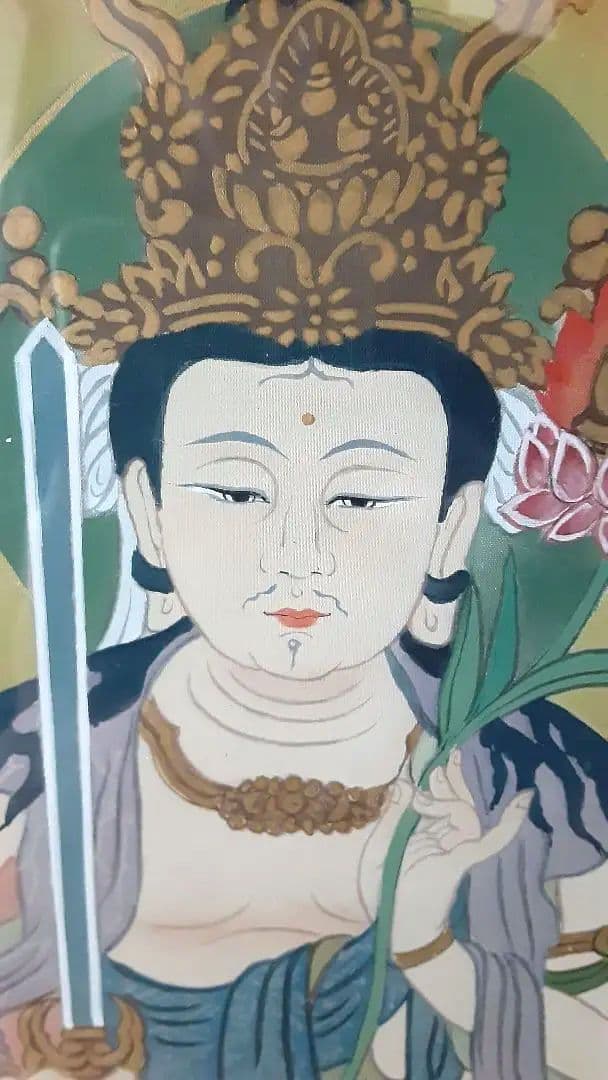 絵画　仏画　絹本着色　虚空蔵菩薩　今井白洞 S
