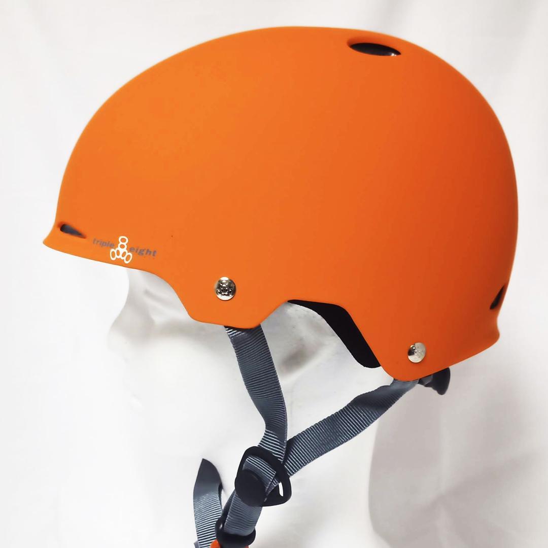 トリプルエイト GOTHAM HELMET ORANGE RUBBER L/XL
