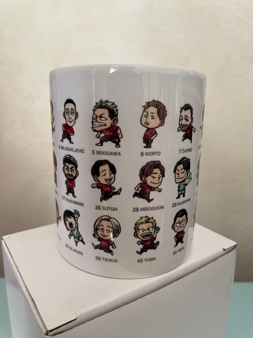【限定】リクシル × 鹿島アントラーズ 選手イラスト入りマグカップ