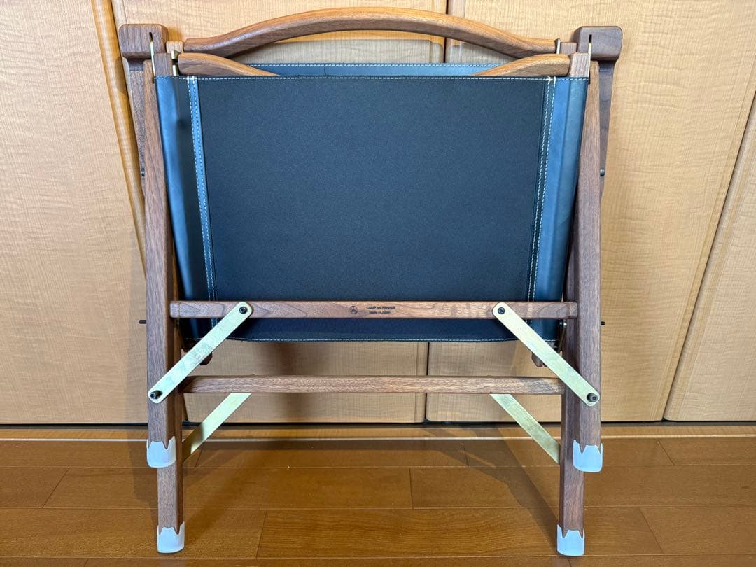 キャンプオンパレード　コンダクターズチェア　カーミットチェア　レザー　ブラック