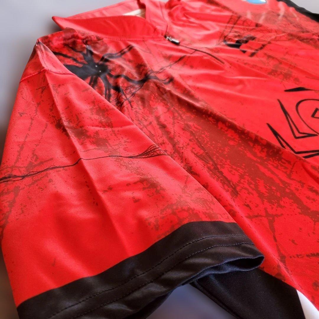 ✨新品✨ボウリングウェア　日本サイズ2XL　ブラックウィドー　ハンマー　レッド