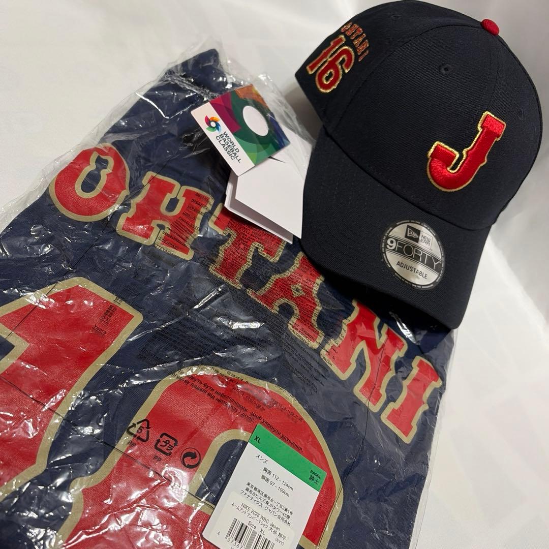 新品未使用　2026　WBC　大谷翔平選手　Tシャツ　XL　＆キャップ　タグ付