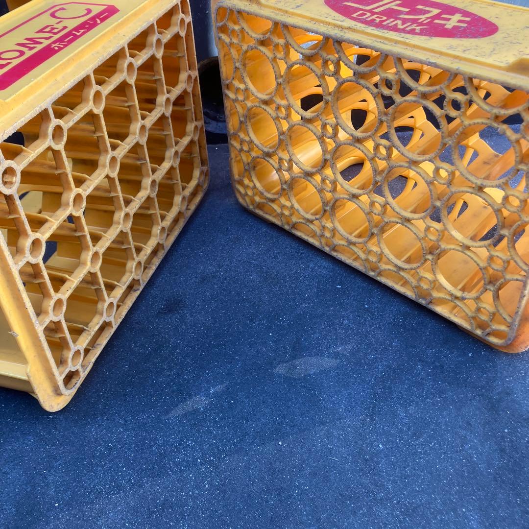 ジュース瓶ケース 8個　コンテナ　ケース　ボックス　ビールケース 昭和レトロ　①