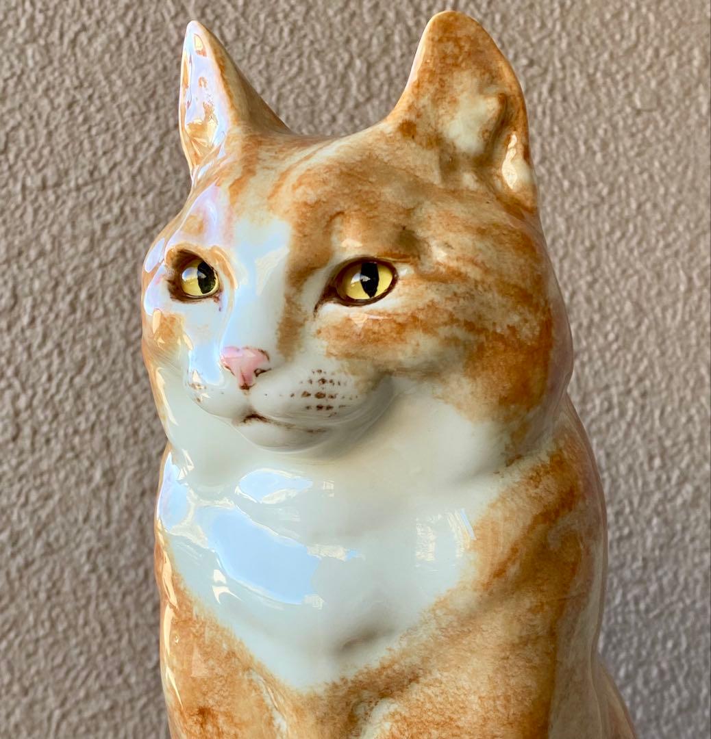 モデルNo.42 ウィンスタンレイキャット　初期　ジンジャー猫　貫入無し❣️
