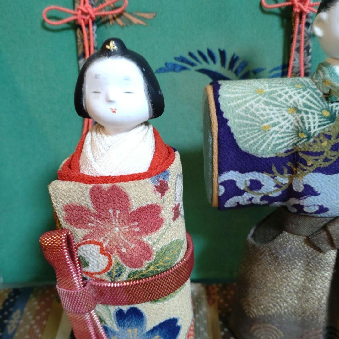 桐塑 雛人形　衣裳　古布