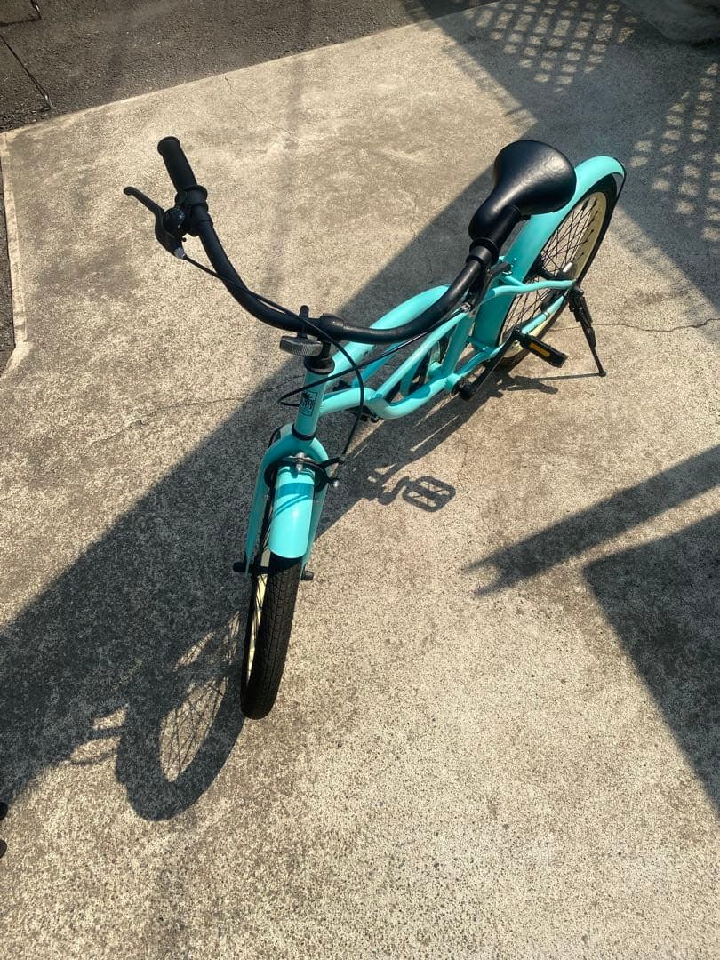 【引取り限定】ミントグリーン 20インチ クルーザー自転車