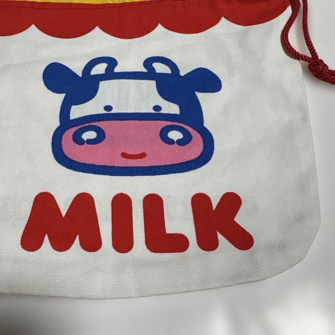 昭和レトロ　希少　HEALTHY MO-MO MILK 巾着　san-X