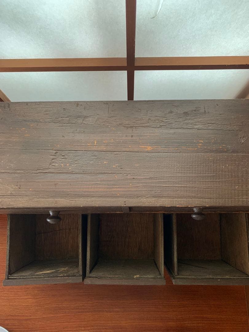 木製アンティーク風収納　小物入れ