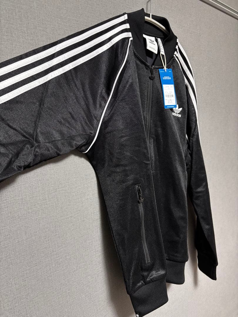 【未使用品・タグ付き】adidas ブラック ジャージジャケット