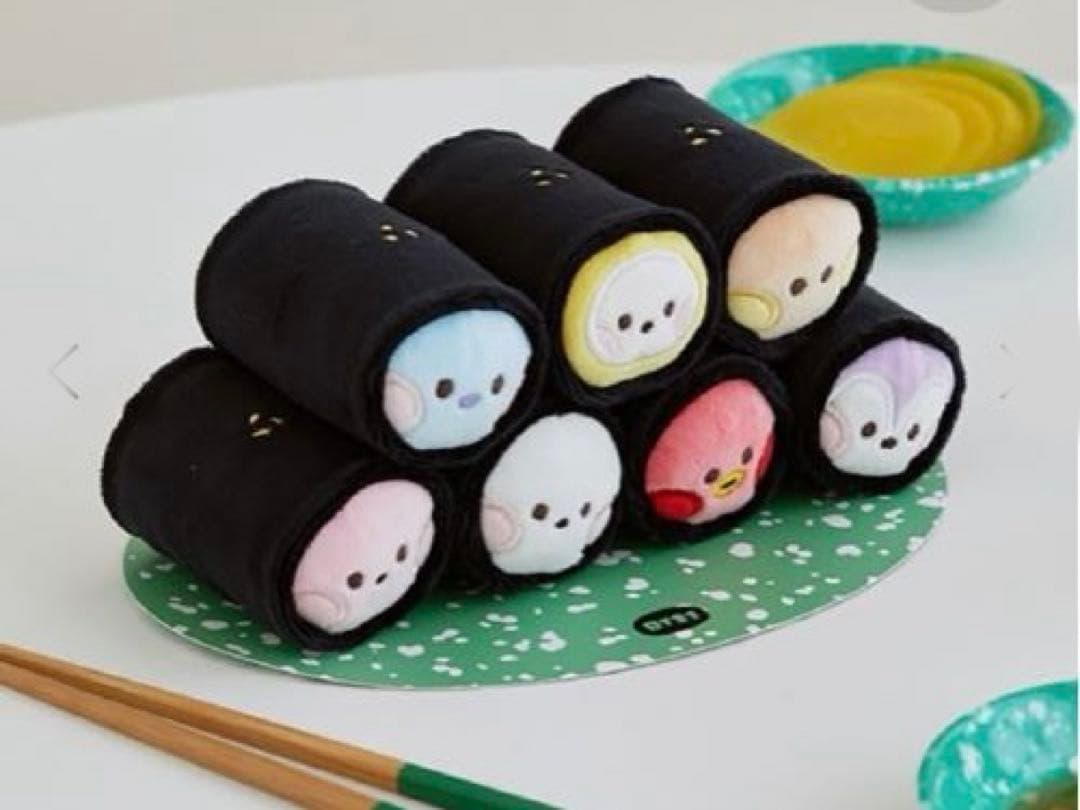 【現品限り】minini キンパぬいぐるみセット(韓国屋台グルメ) BT21