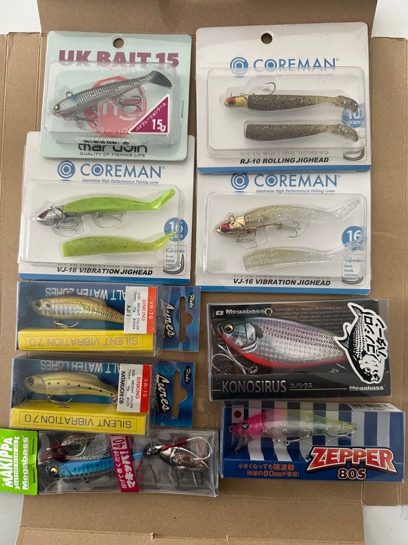 釣り用ルアーセット 5個+コアマン+ゼッパー