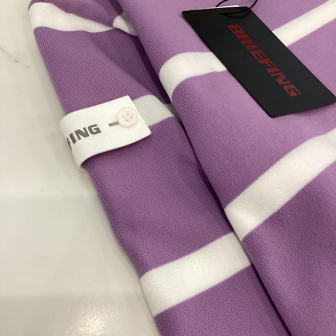新品　BRIEFING WS WR STRIPE CREW NECK KNIT