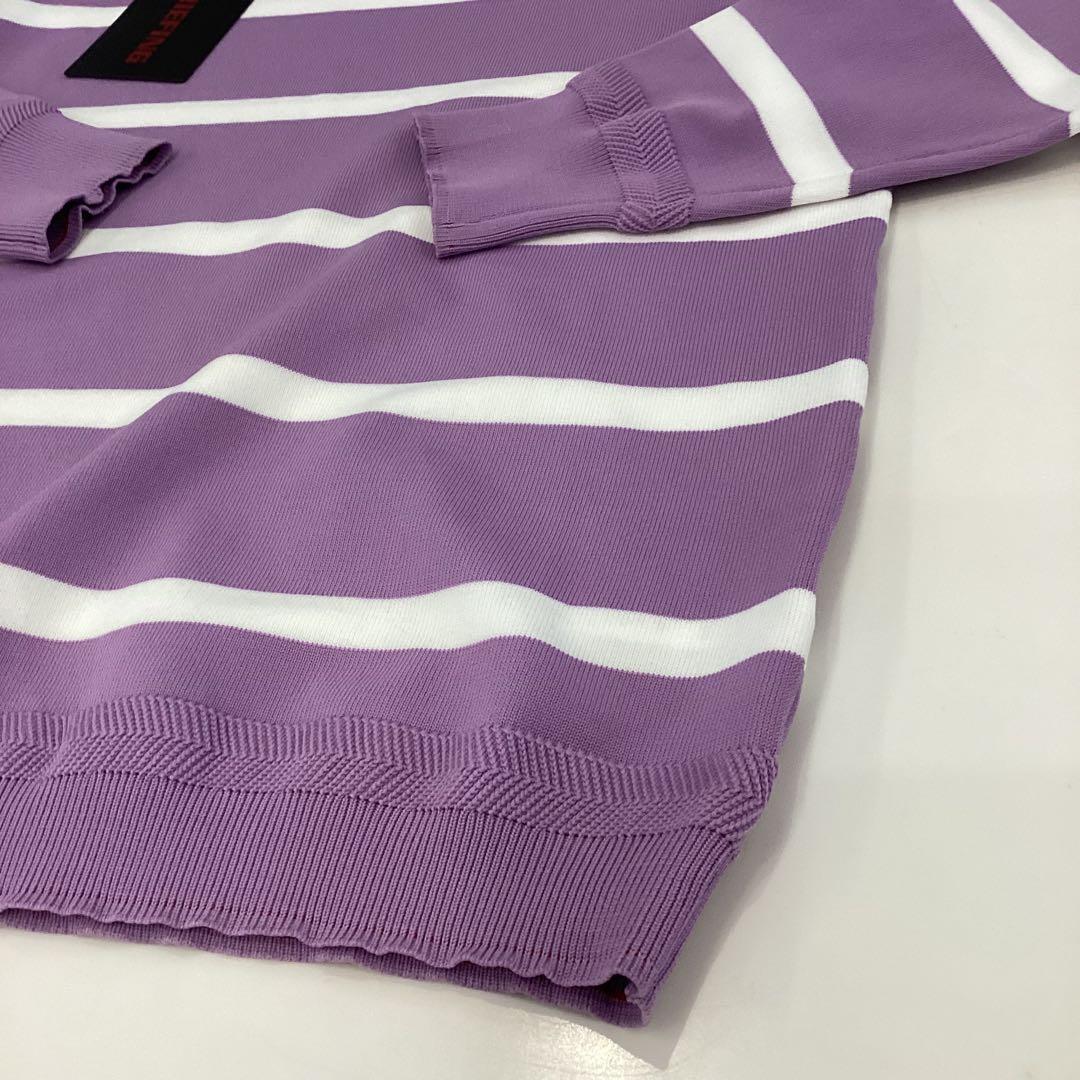 新品　BRIEFING WS WR STRIPE CREW NECK KNIT