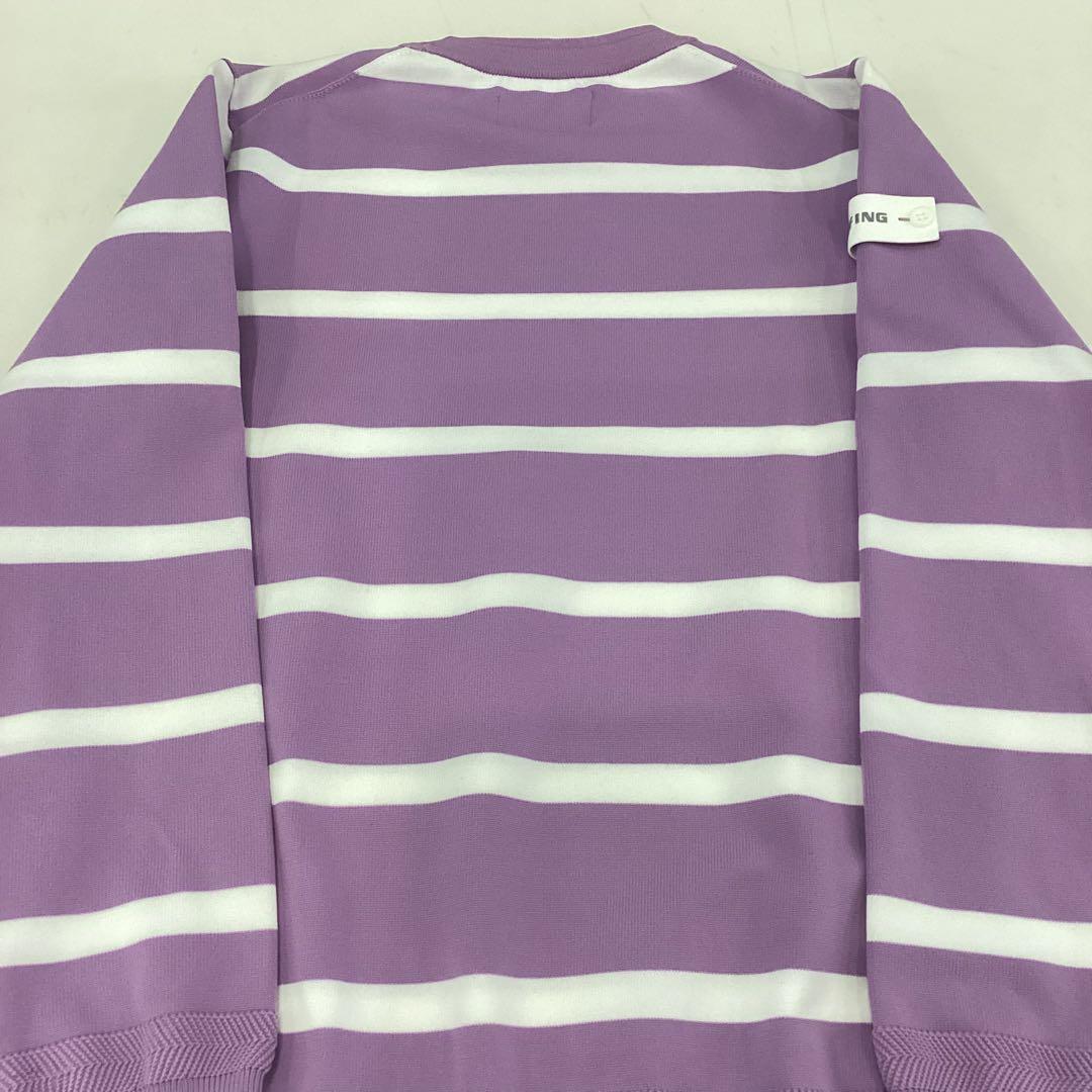 新品　BRIEFING WS WR STRIPE CREW NECK KNIT