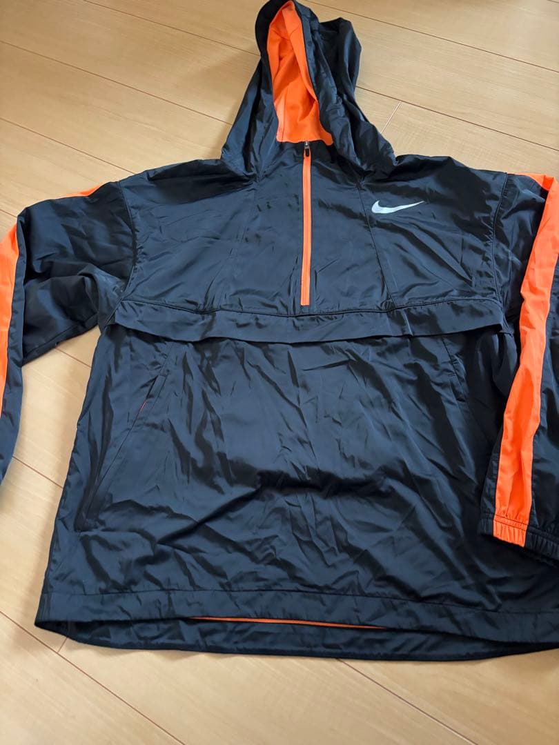 Nike DRI-FIT ランニング上下セット 黒/オレンジ