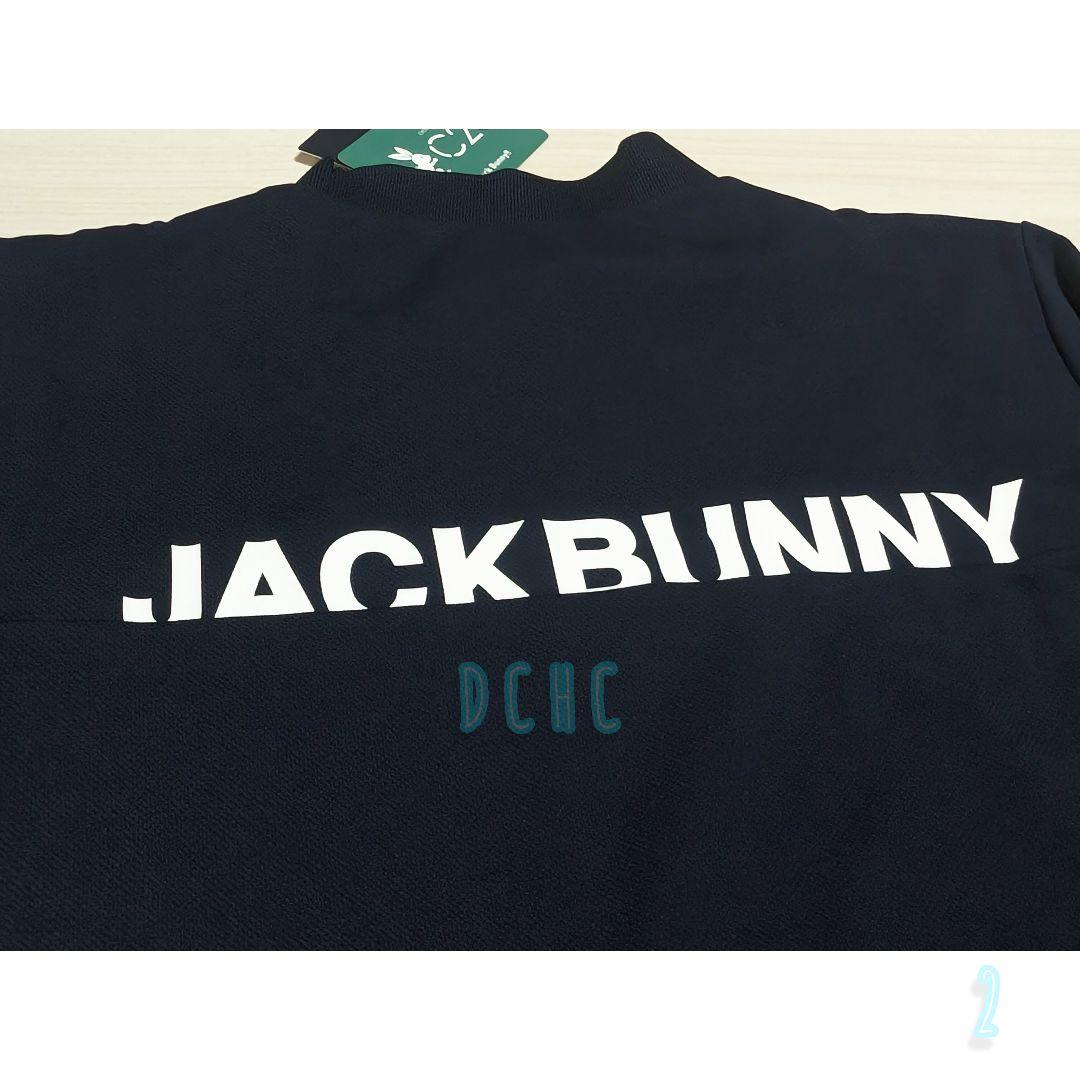新品 【サイズ２(Ｌ)】【ネイビー】ジャックバニー　長袖　モックネックシャツ