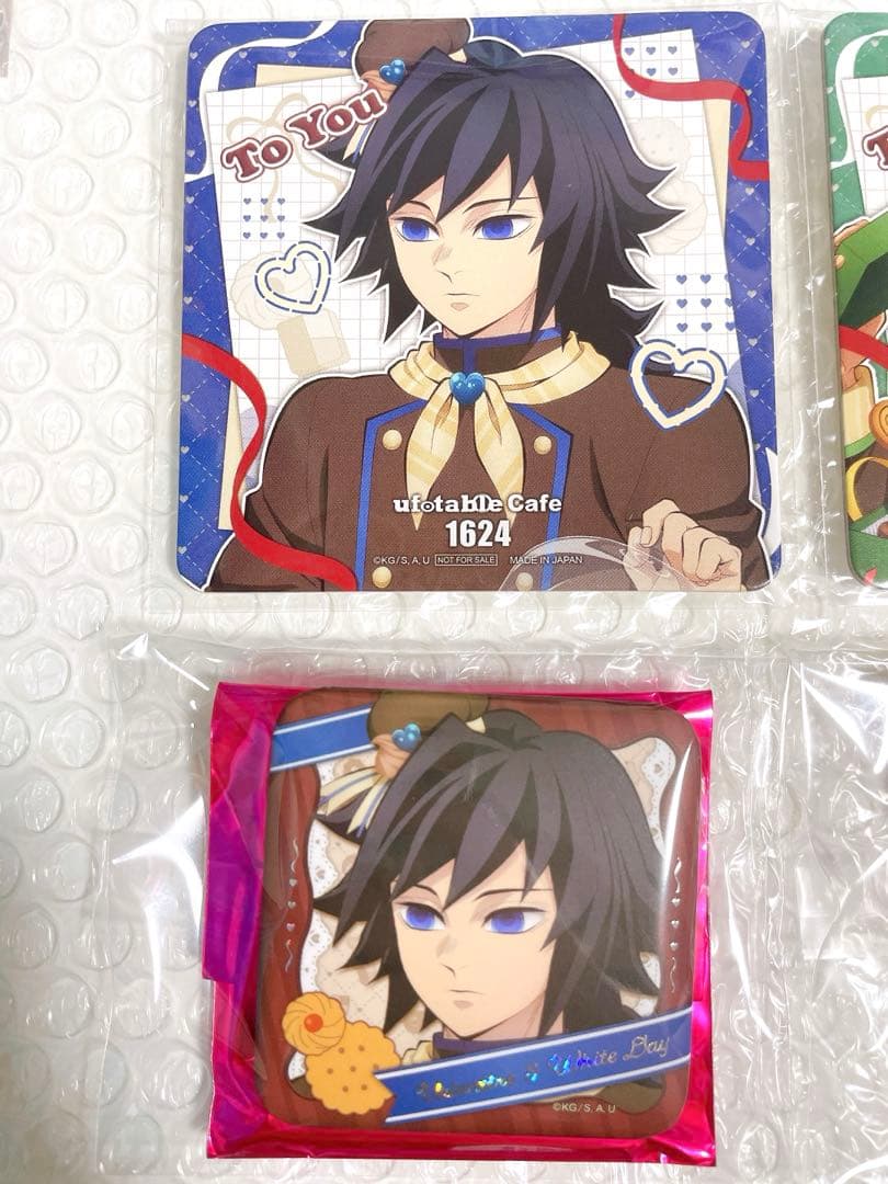 鬼滅の刃　バレンタイン　缶バッジ&コースター　冨岡義勇　竈門炭治郎　神崎アオイ