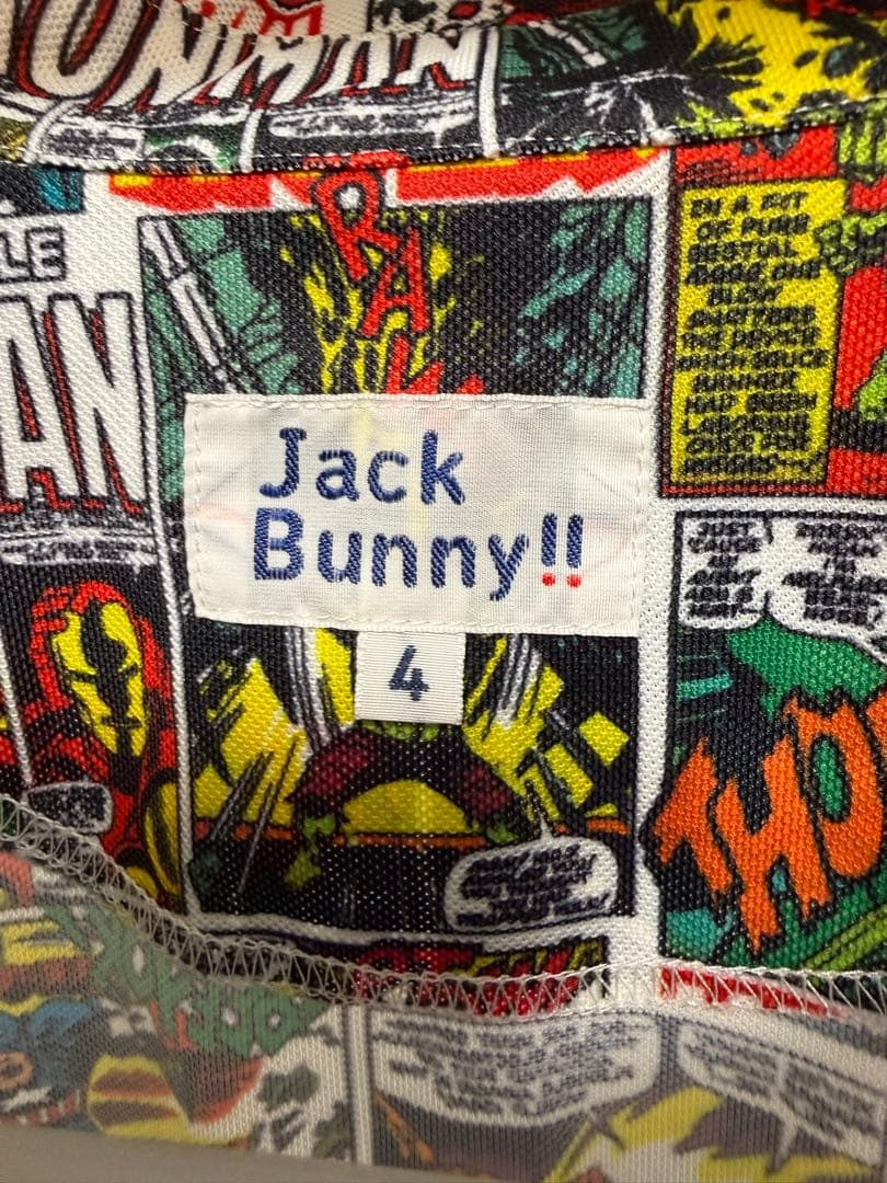 ジャックバニーポロシャツ　アメコミ柄