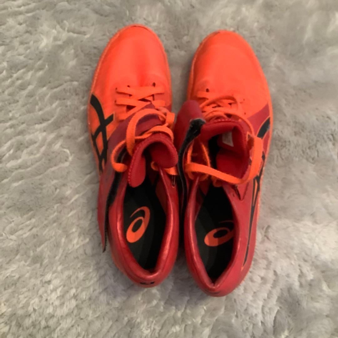 asics 走高跳　スパイクシューズ オレンジ　27センチ
