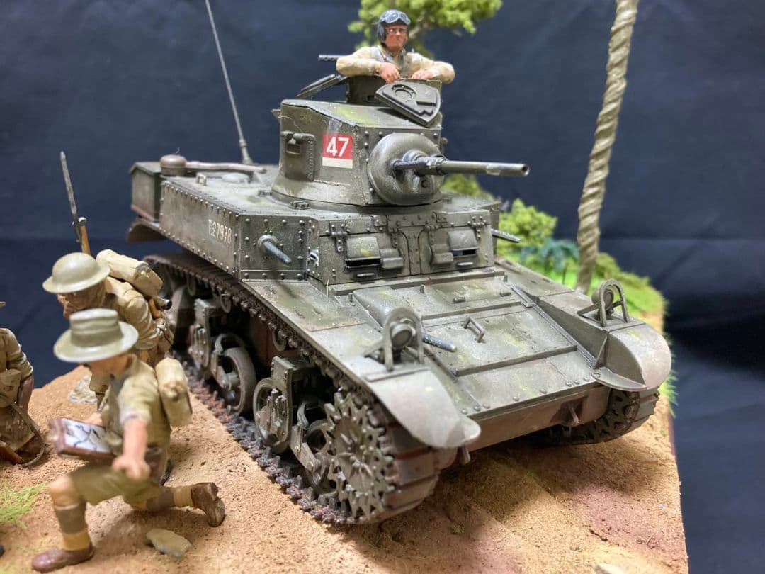 英軍M3 スチュアート、インパール作戦　ミリタリー　ジオラマ