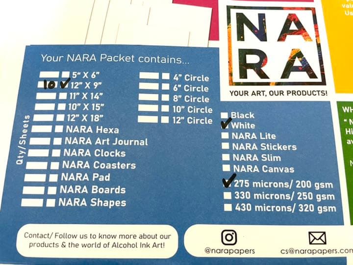 NARAペーパー アルコールインクアート ペーパー