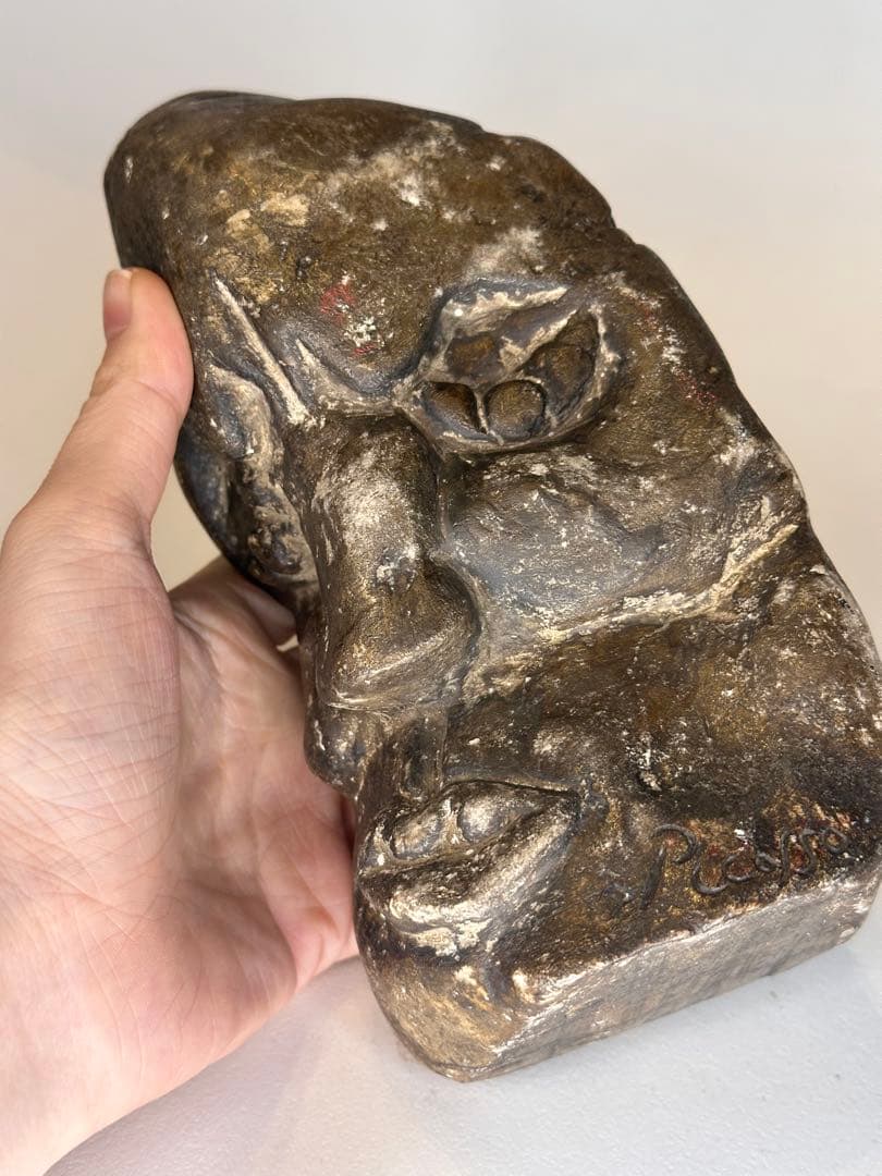 奇石 人面形 自然石 観賞石 時代物 置物