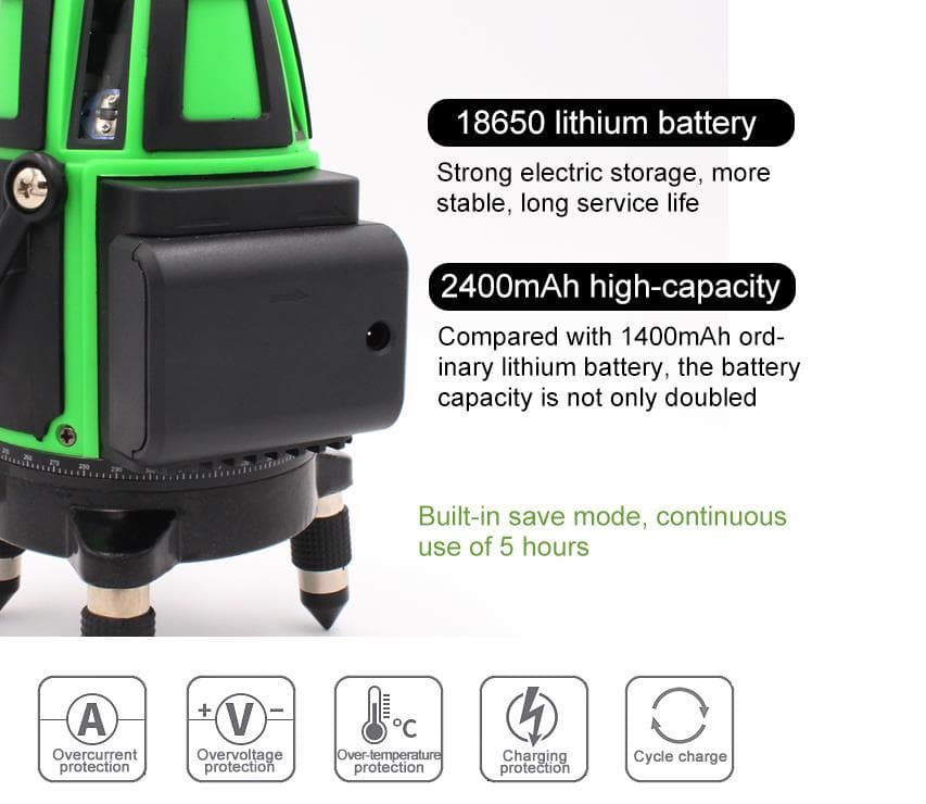5ライン6点　グリーンレーザー墨出し器墨出し機水平器墨出器水準器測定器/高精度