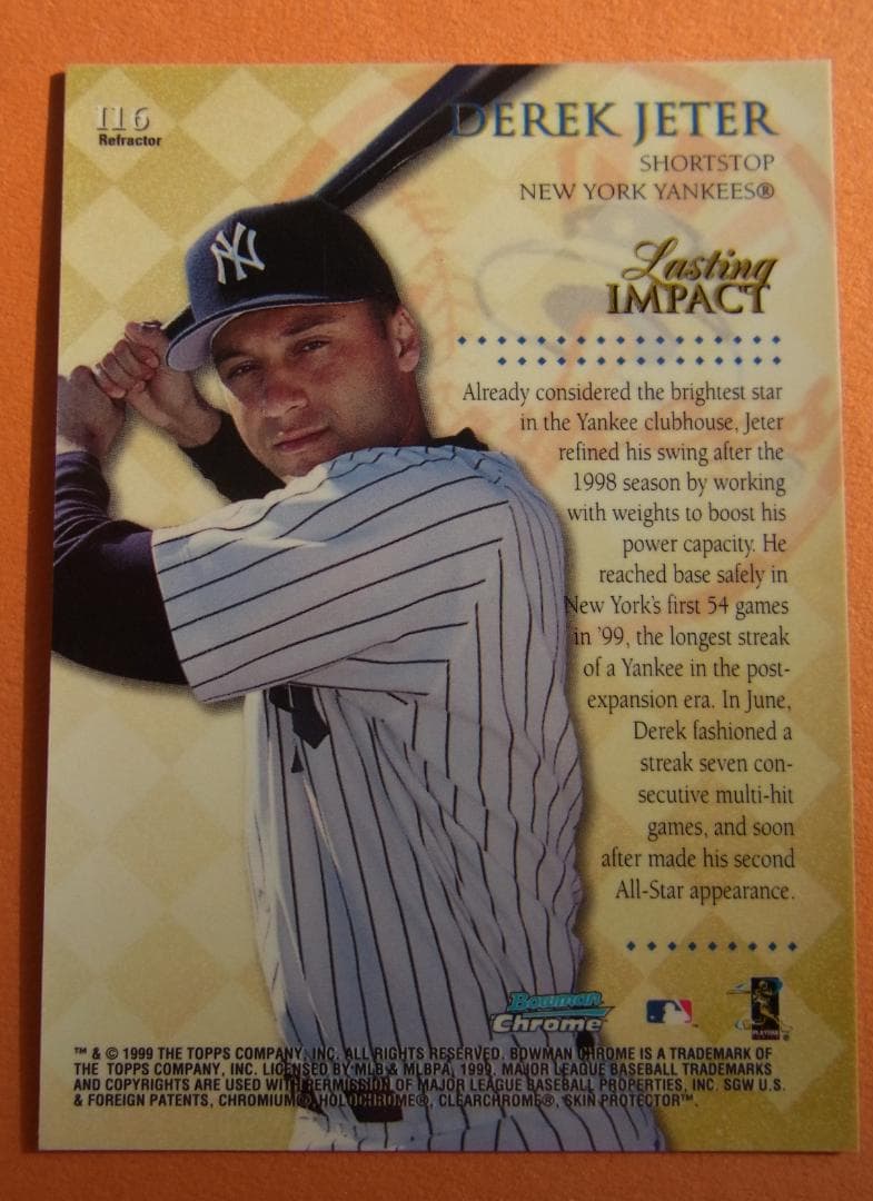 その他 DEREK JETER 1999 BOWMAN CHROME REFRACTOR