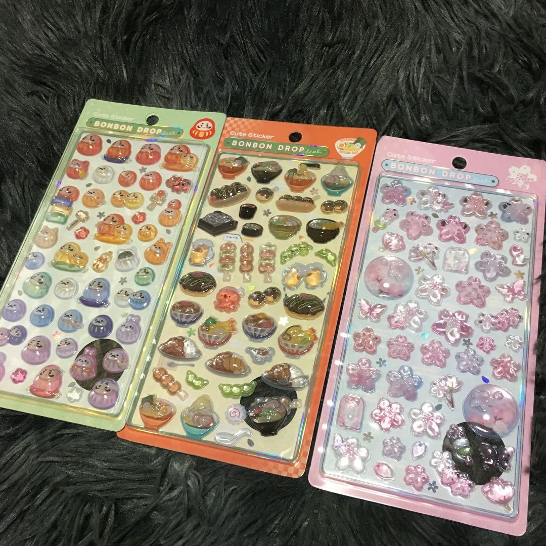 ボンボンドロップシール 和柄 正規品 6枚