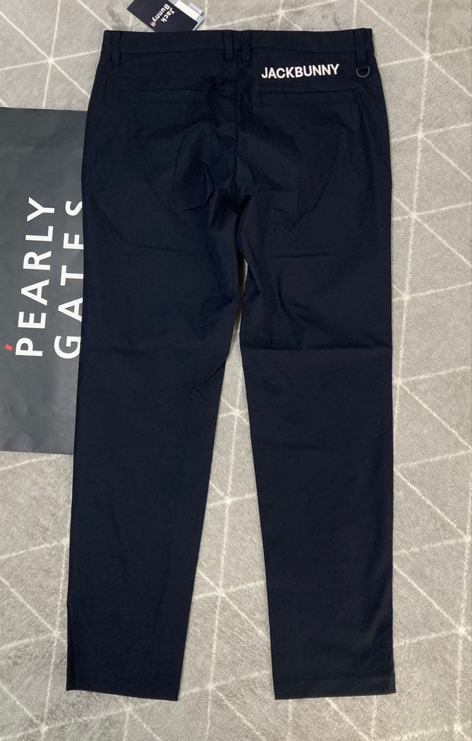 新品 パーリーゲイツ ジャックバニー ポリエステルツイル パンツ(4)M/紺