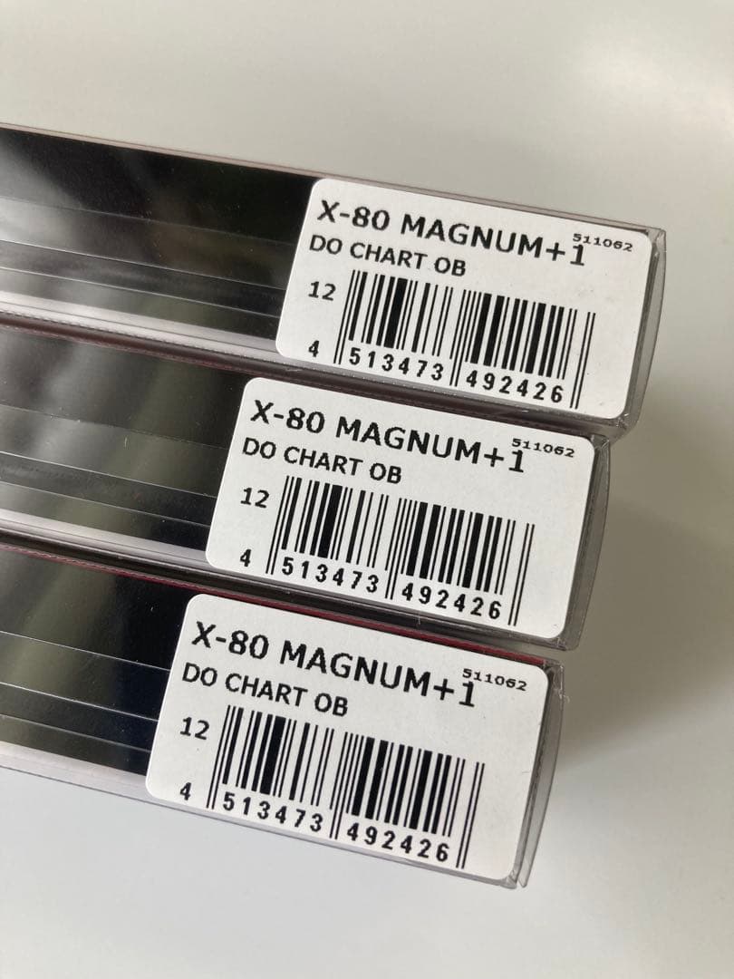 X-80 MAGNUM +1 ドチャート シンキングミノー 3個セットどチャート