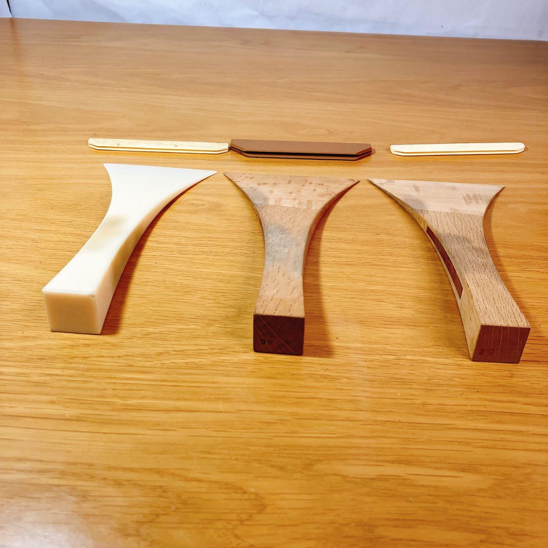 レトロ】三味線 バチ 3本セット 木製 樹脂製 20 30刻印