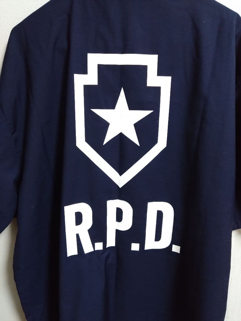 （美品）USJコラボバイオハザードR.P.D.警察官ネイビーシャツLサイズ