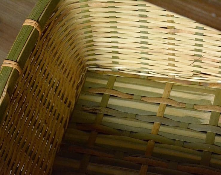 竹細工 果物皿 菓子入れ 小物入 水切り皿 たけかご 収納 手作工芸品