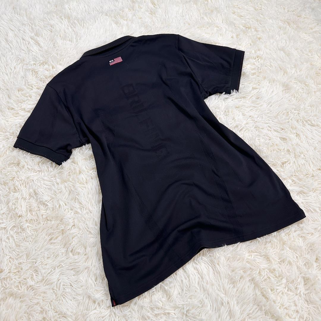 ブリーフィング ゴルフウェア ラッセルメッシュデザイン ポロシャツ ブラック L