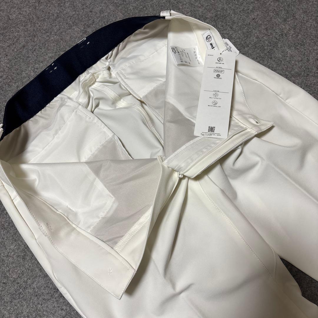 LLサイズ 新品 アンパスィ ストレッチ ゴルフパンツ 白 AMF5003E3F