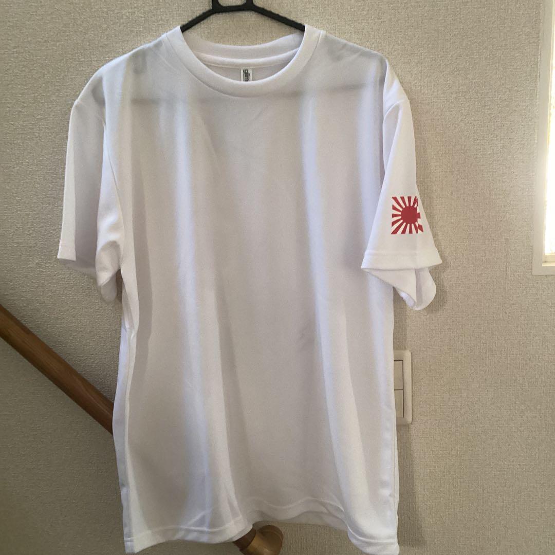 2枚セット 本日限定値下げ　袖に旭日旗　桜と錨デザインTシャツ　黒　L、白　LL
