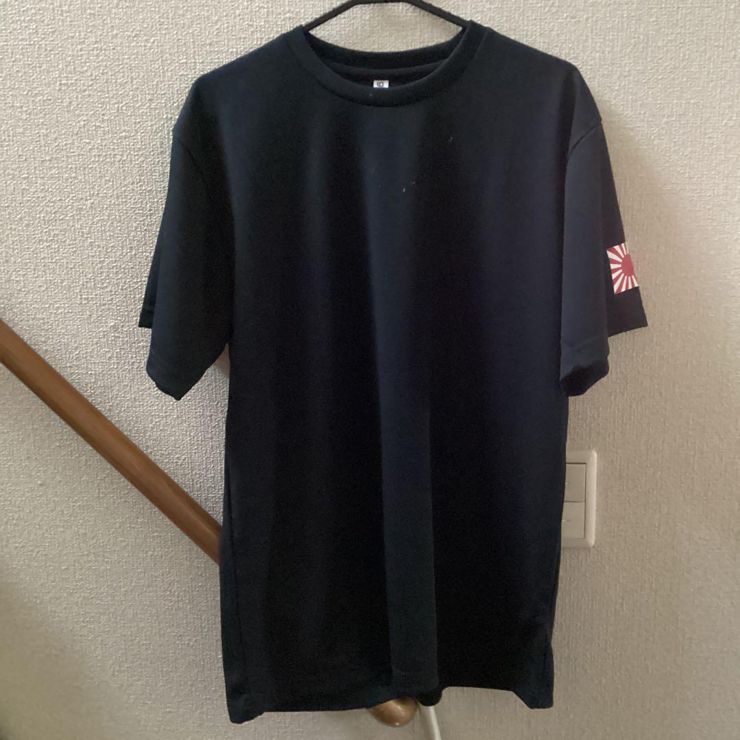 2枚セット 本日限定値下げ　袖に旭日旗　桜と錨デザインTシャツ　黒　L、白　LL