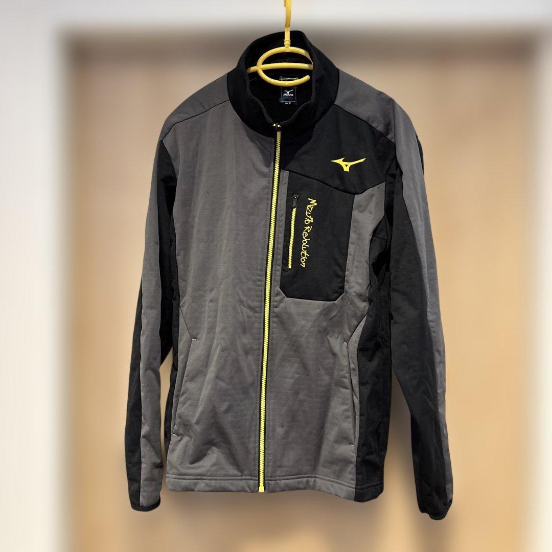 極美品 Mizuno ジャージ上下セットアップ グレー/ブラック Mサイズ