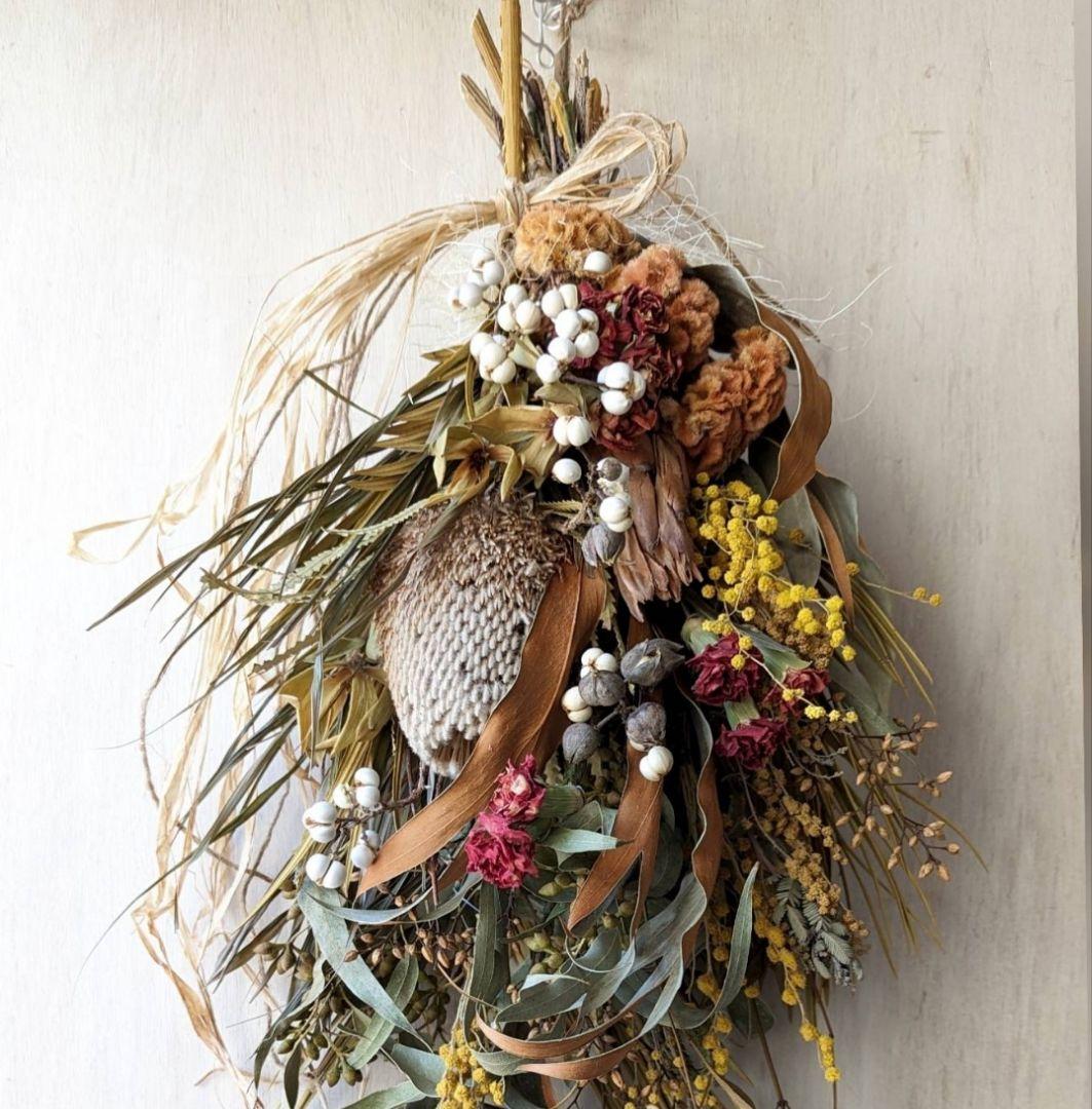 専用＊バンクシア＆ミモザ　ドライフラワースワッグ