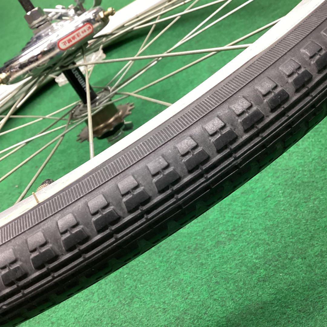 22×1 3/8 タイヤ付　アルミリム　シングル　リア　後ろ　22インチ