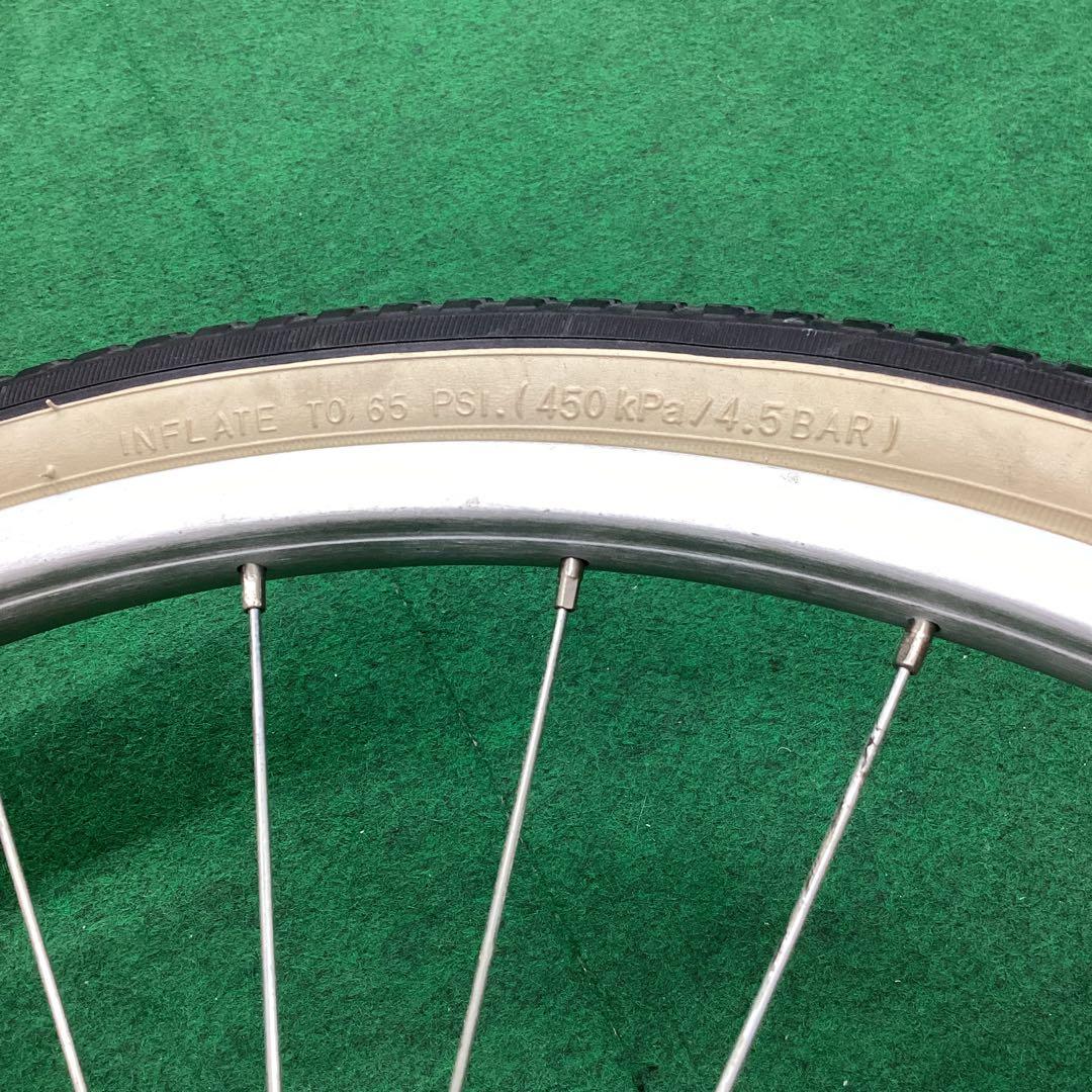 22×1 3/8 タイヤ付　アルミリム　シングル　リア　後ろ　22インチ