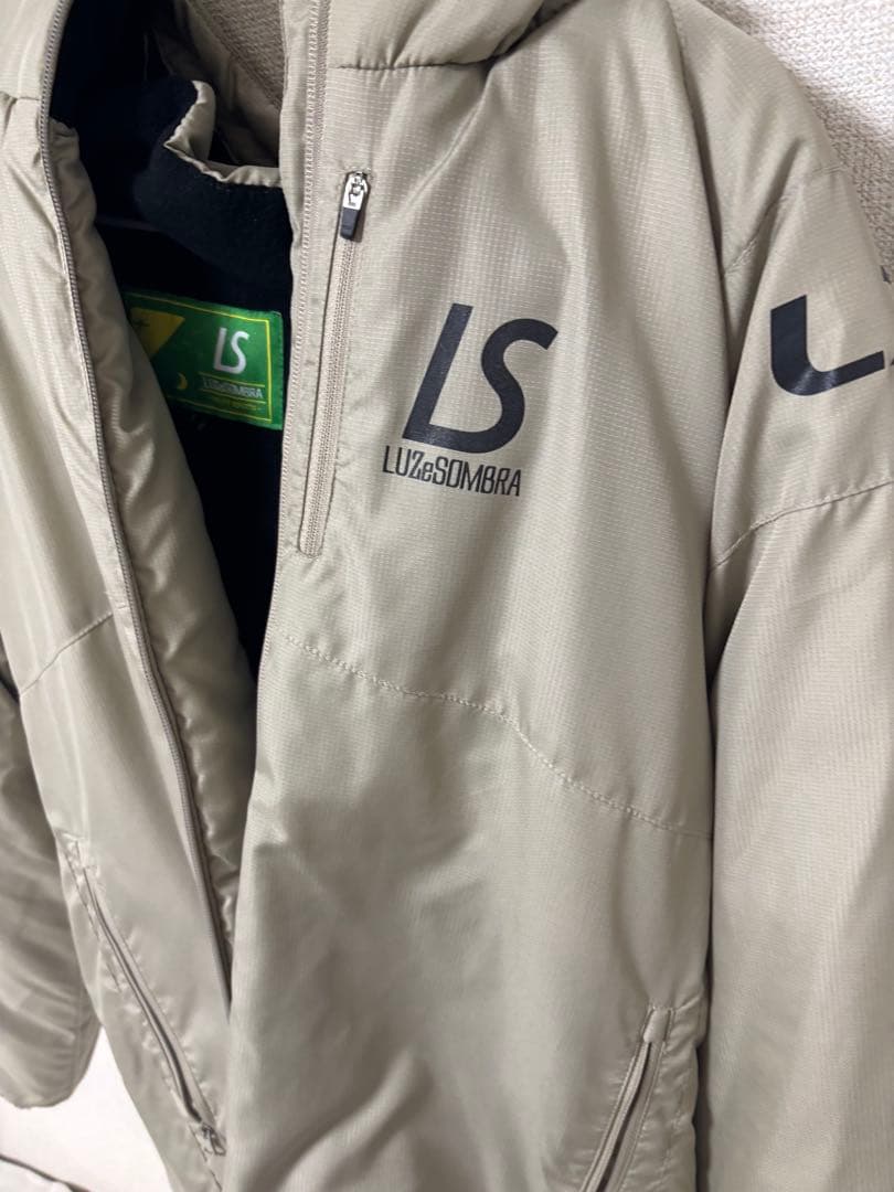 LS ベージュ ベンチコート フード付き