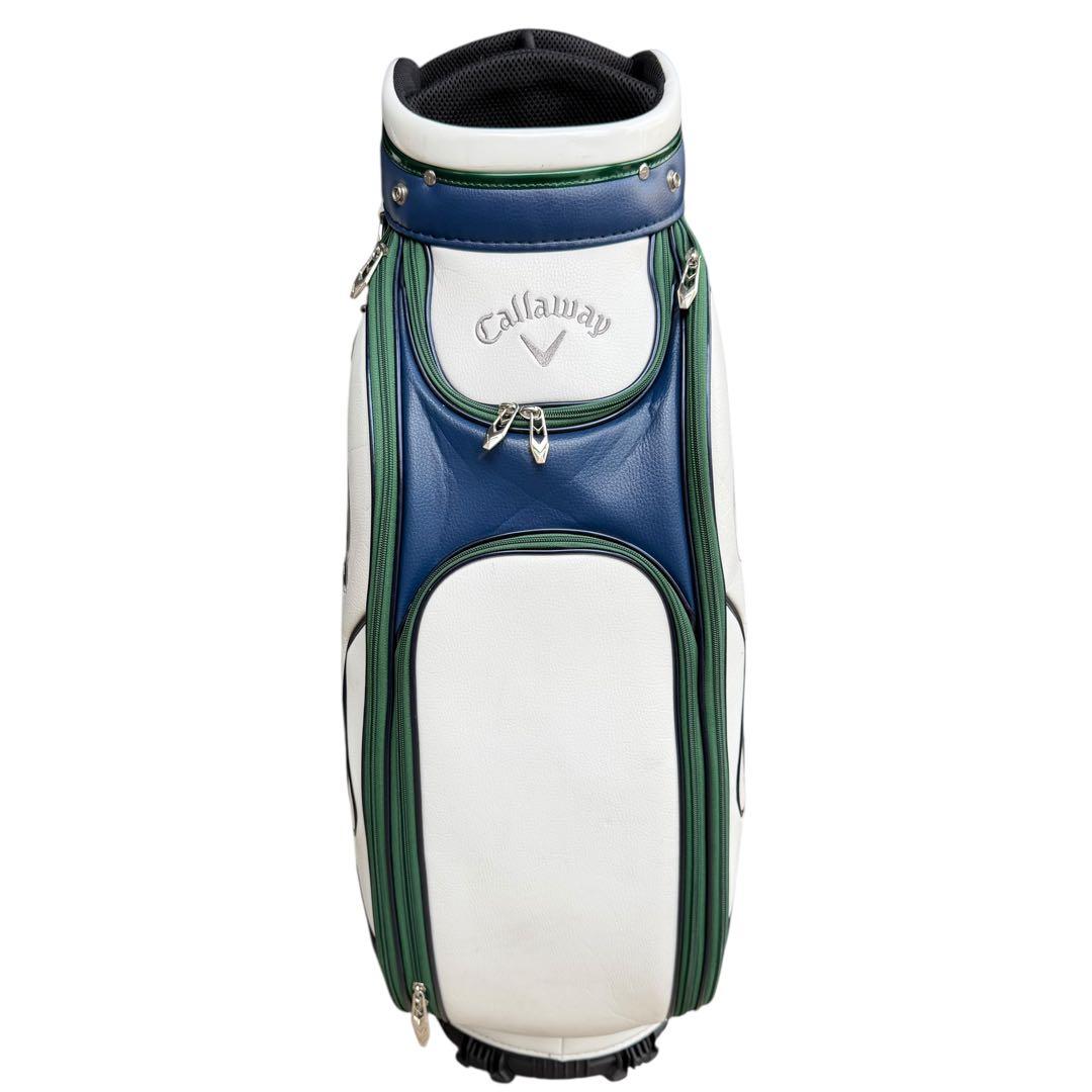 【美品】Callaway キャディバッグ CB201 4分割 ホワイト　グリーン