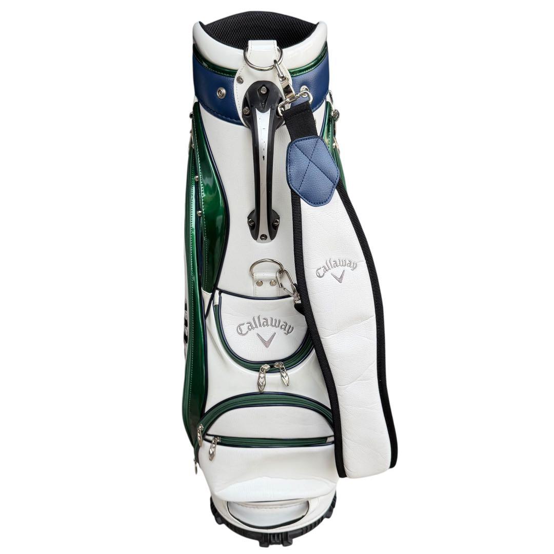 【美品】Callaway キャディバッグ CB201 4分割 ホワイト　グリーン